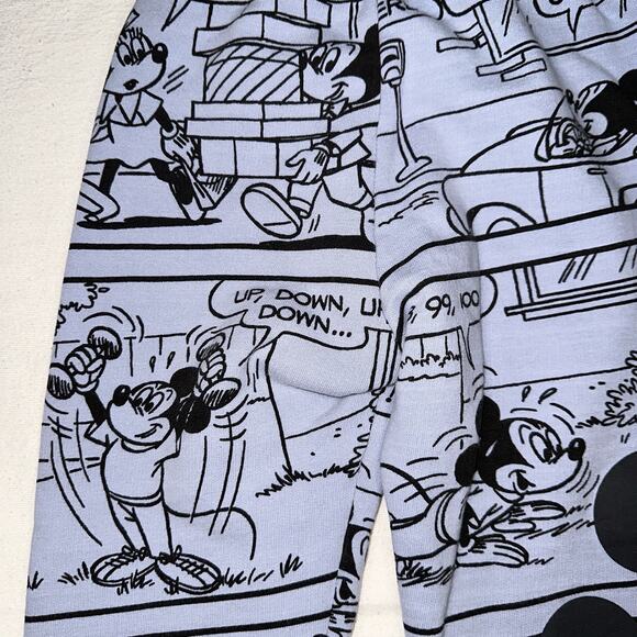 Zara Plush Mickey Mouse Logo Disney Pants Boys Size 7 Blue - Picture 8 of 8